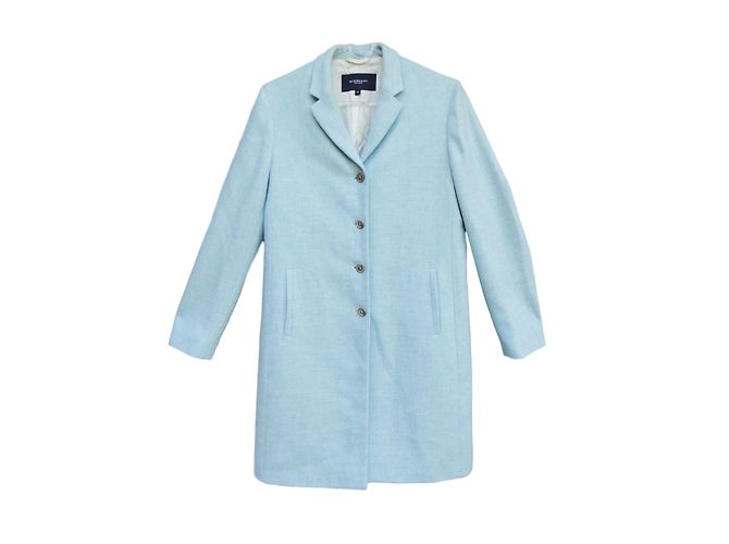 Burberry Blue Wool Coat