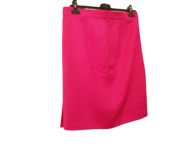 Yves Saint Laurent die Röcke Pink Wolle  ref.47286