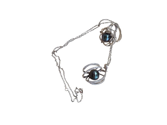 Autre Marque Jewellery sets Silvery Silver  ref.47372