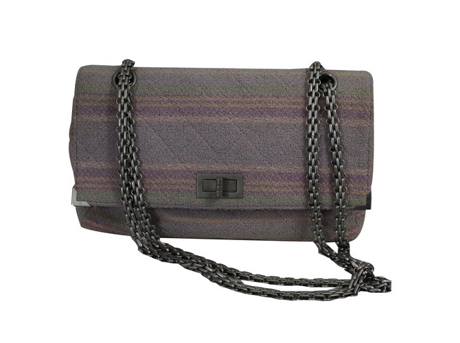 2.55 Chanel Handbag Multiple colors Cotton  ref.47394