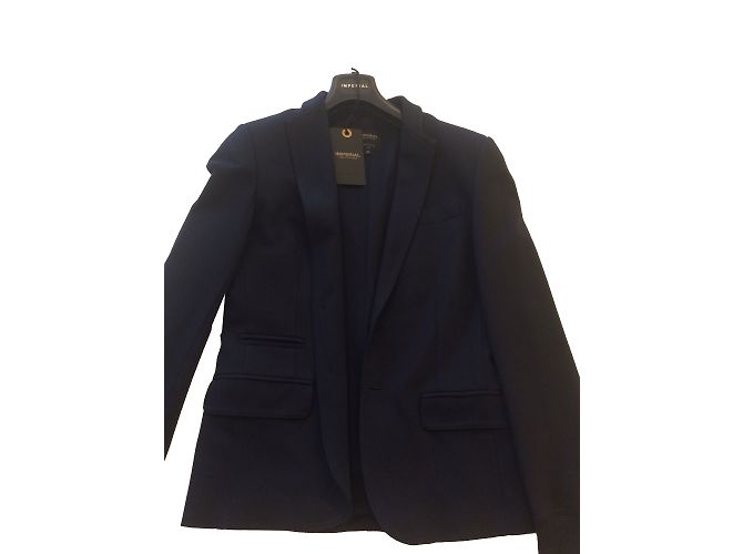 Impérial Navy Blue Stretch Jersey Jacket M