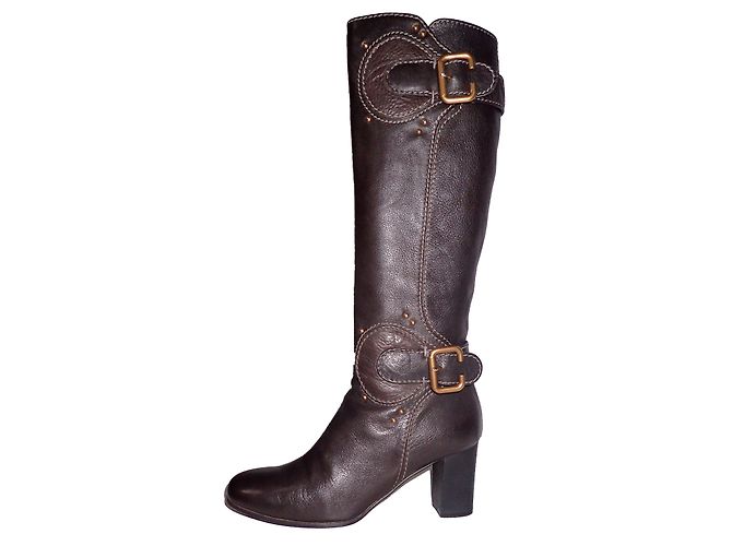 Chloé Botas Marrón oscuro Cuero