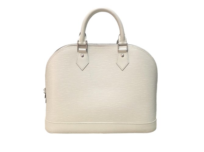 Alma Louis Vuitton Handbags Eggshell Leather  ref.47492