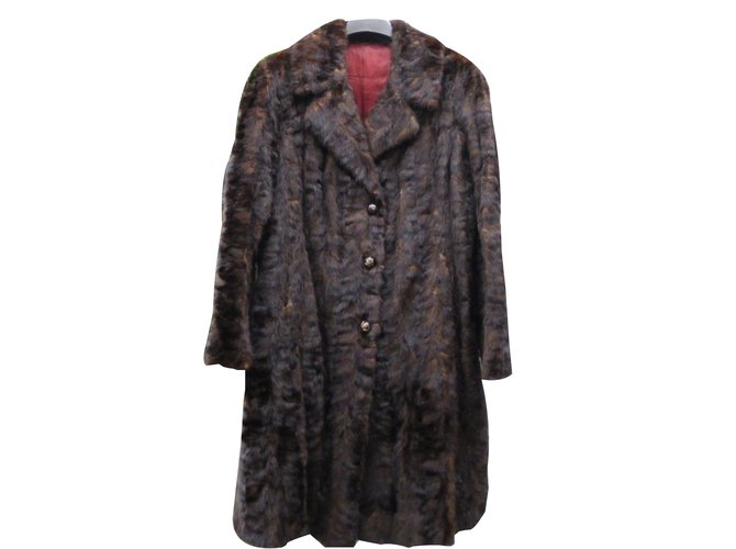 Autre Marque Vintage mink coat Brown Fur  ref.47576