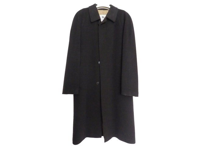 Burberry Men Coats Outerwear Dark brown Wool  ref.47601