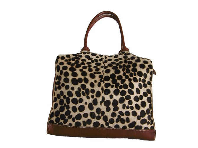 Autre Marque Handbags Leopard print Leather Pony hair  ref.47604