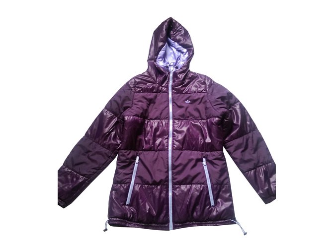 Adidas Coats, Outerwear Purple Polyester  ref.47631
