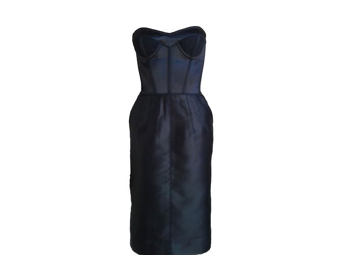 Dolce & Gabbana Trägerloses Kleid Schwarz