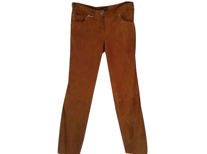 Dolce & Gabbana Wildlederhose Karamell