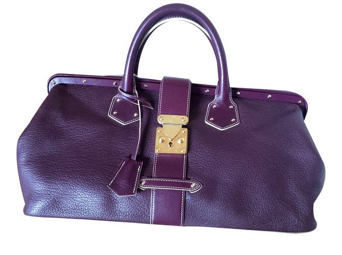 Authentic Leather Louis Vuitton Suhali Purple Handbag