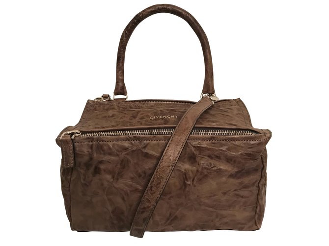 Givenchy PANDORA Cuir Taupe  ref.47757