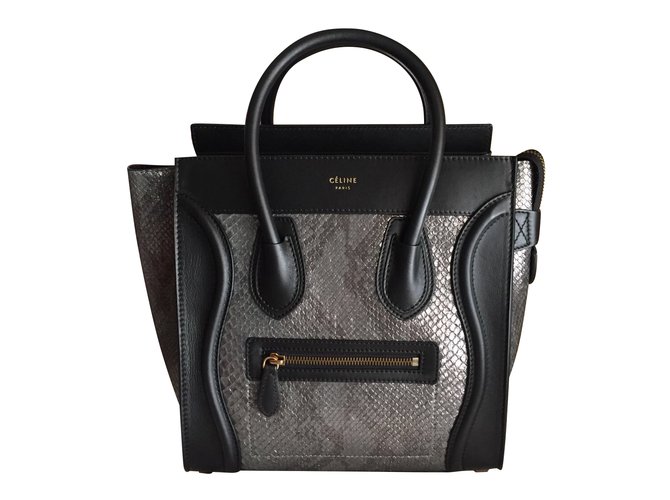 Céline Micro luggage celine Dark grey Exotic leather  ref.47788