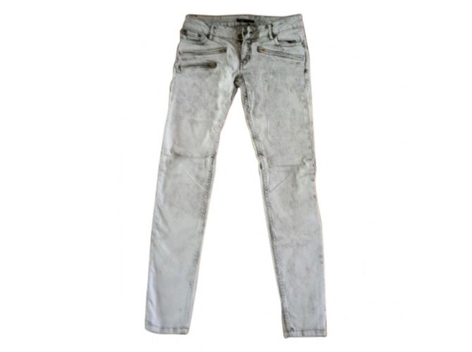 Maje Jeans White Cotton Elastane  ref.47803