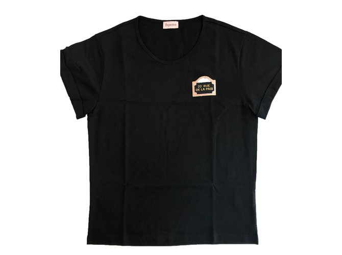 Repetto Tee-shirt Jade Coton Noir  ref.47807