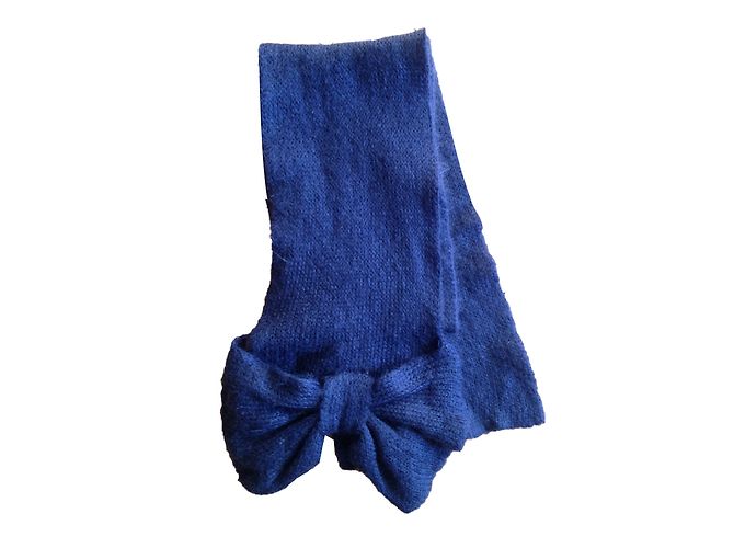 Cachecol Miu Miu de lã violeta com laço Roxo