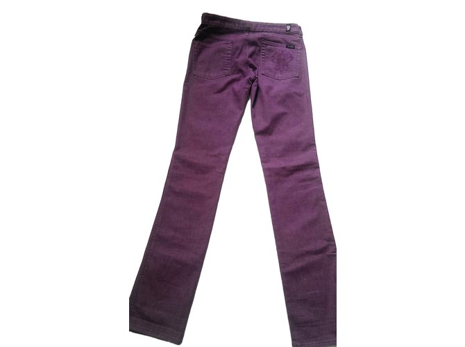 Emilio Pucci Jeans Purple Cotton Polyester Elastane  ref.47901
