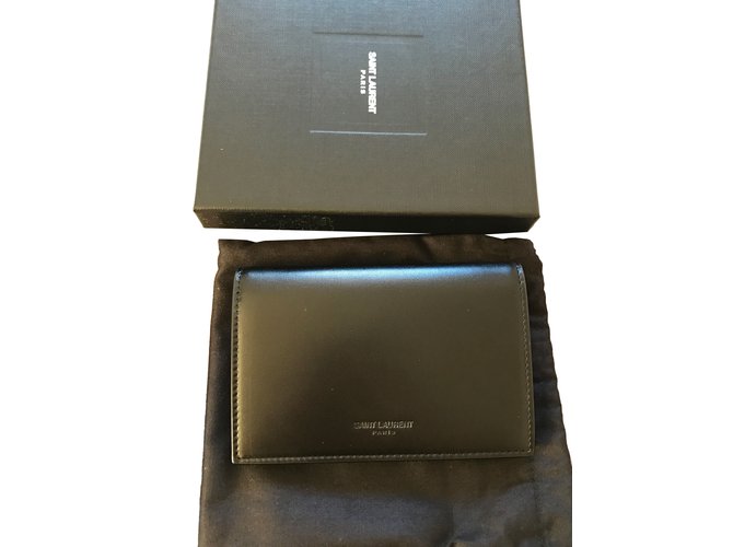 Saint Laurent Wallets Small accessories Black Leather  ref.47919