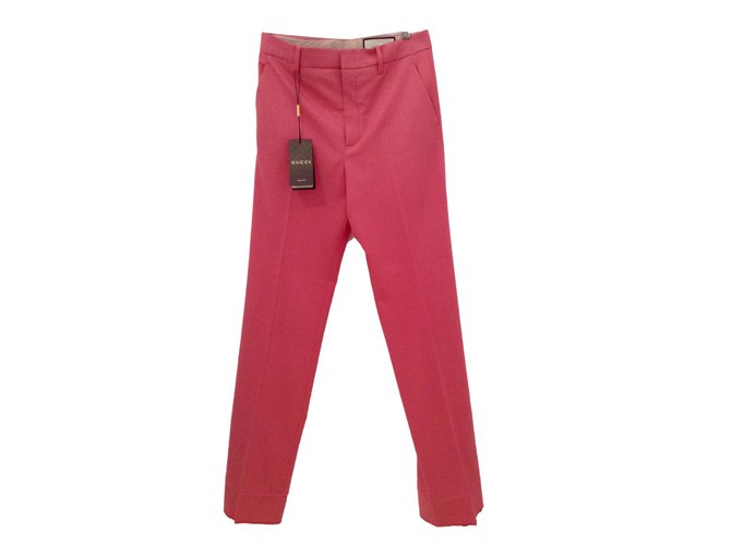 Gucci calça, leggings Rosa Lã  ref.47968