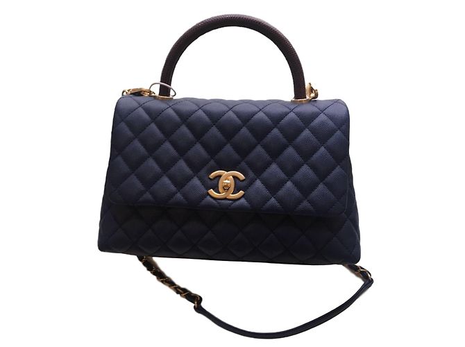 Chanel borsetta Blu Pelle