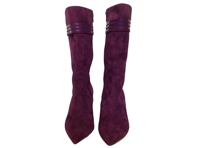 Botas Marc Jacobs em camurça roxa Roxo