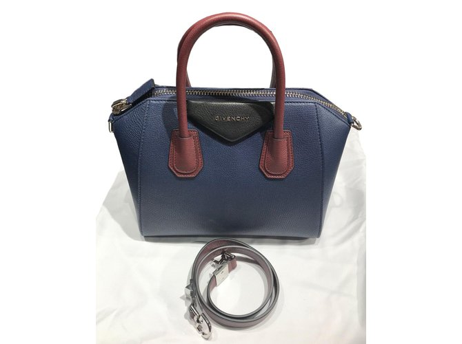 Givenchy Antigona small Blue Leather  ref.48047