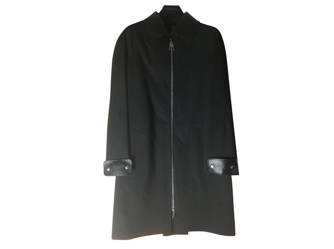 Louis Vuitton Macintosh coat Black Cloth  ref.48066