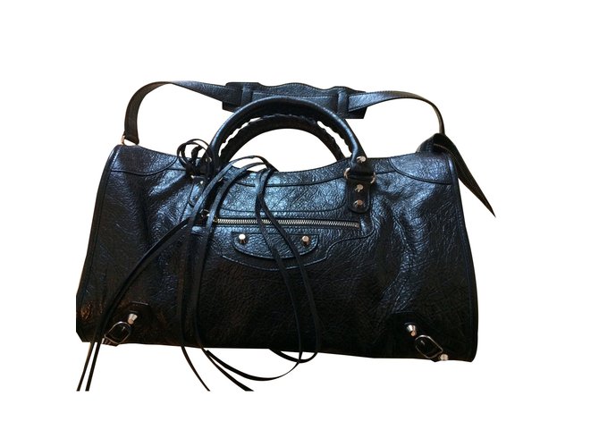 Balenciaga Handbags Black Lambskin  ref.48092