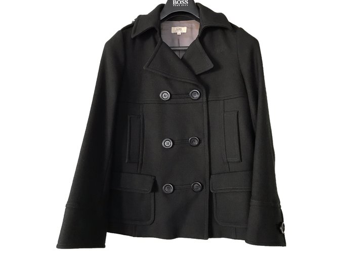 Pablo De Gerard Darel Coats, Outerwear Black Wool  ref.48093