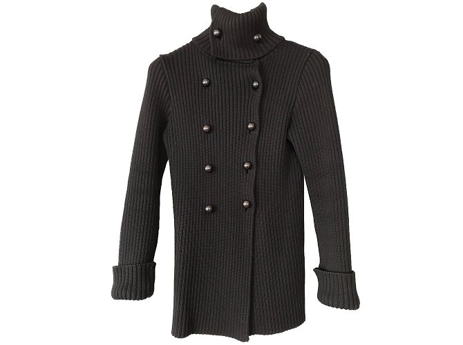 Veste en maille Comptoir Des Cotonniers noire laine acrylique M