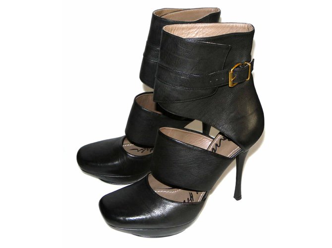 Lanvin Ankle Boots Black Leather  ref.48151