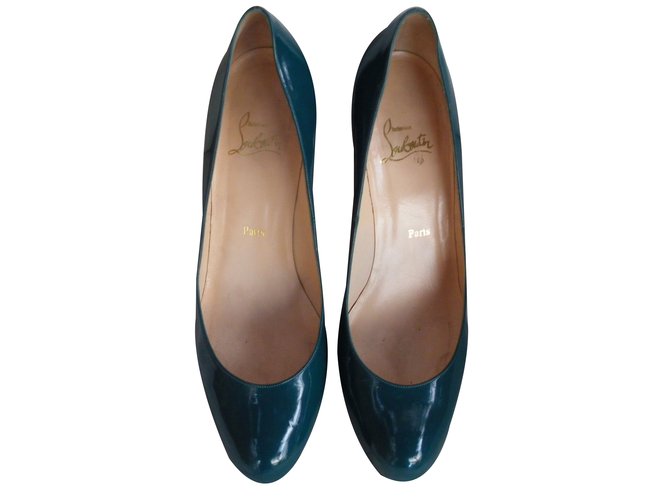 Christian Louboutin Simple pump Green Patent leather  ref.48195