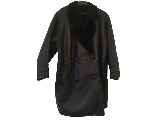 Kenzo Coat Black Lambskin  ref.48220