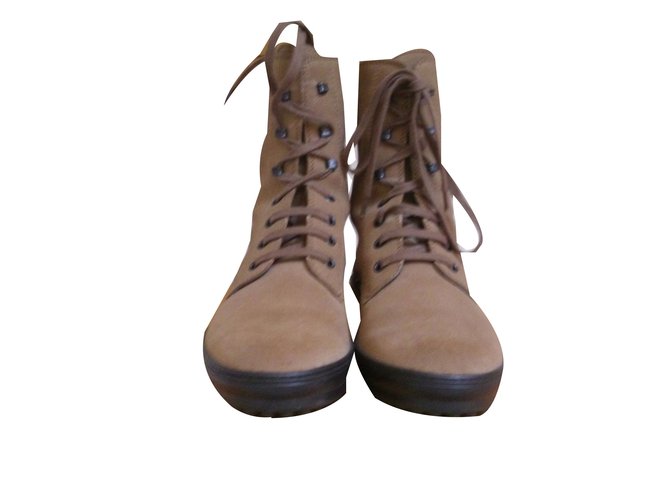 Tod's Ankle Boots Caramel Deerskin  ref.48262
