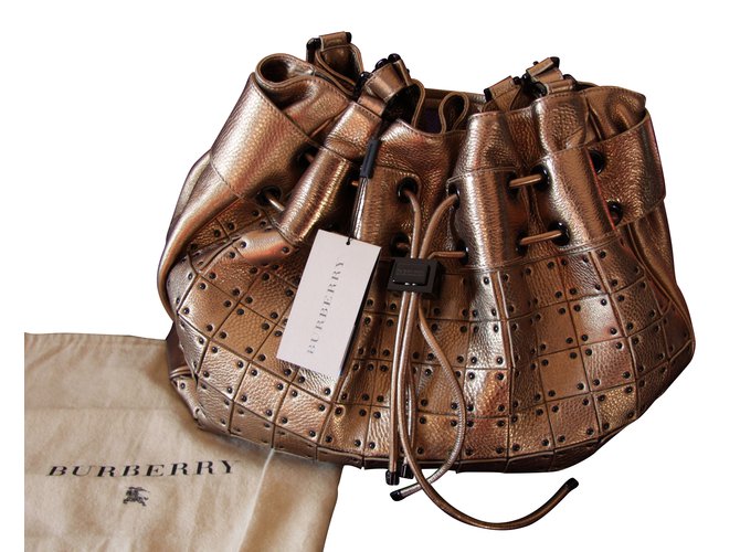 Burberry Handbags Golden Leather  ref.48272