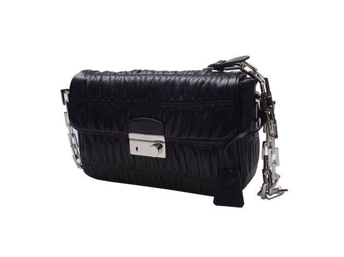 Prada Handbag Black Leather  ref.48281