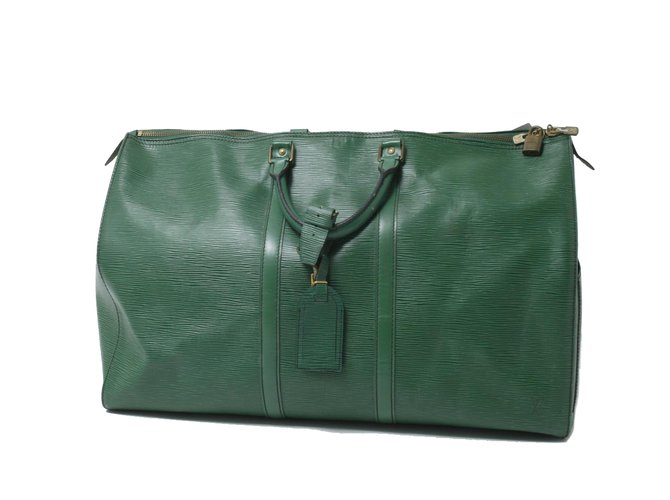 Louis Vuitton Keepall Epi 55 Green in Leather with Brass - US