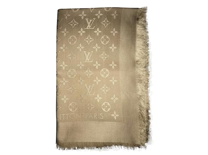 Louis Vuitton Silk scarves Beige  ref.48350