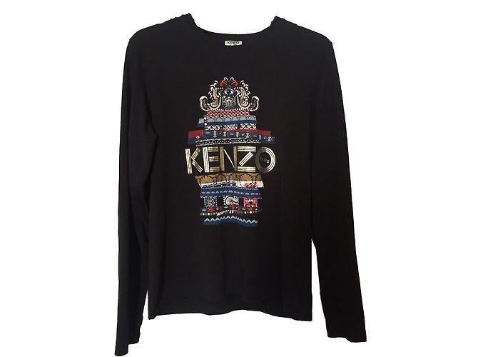 Sweatshirt Kenzo de algodão preto com detalhe de olho e pagode