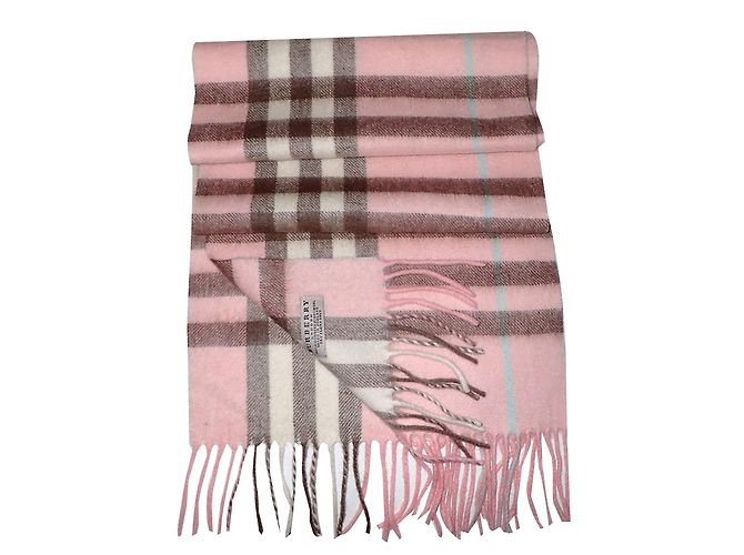 Burberry Sciarpa Rosa Cachemire Lana