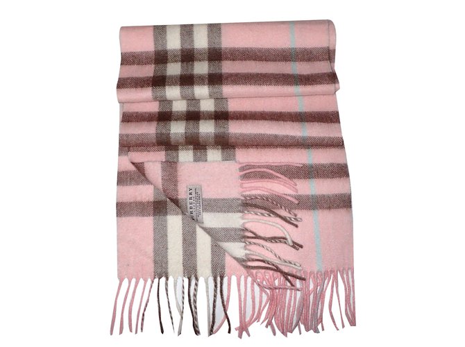 Burberry Scarf Pink Cashmere Wool  ref.48462
