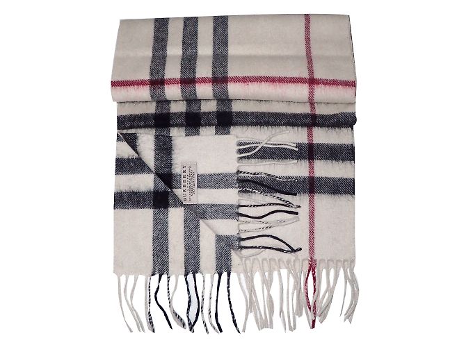 Burberry Schals Aus weiß Kaschmir Wolle