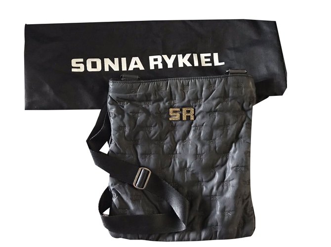 Sonia Rykiel Handtaschen Schwarz Leinwand  ref.48468