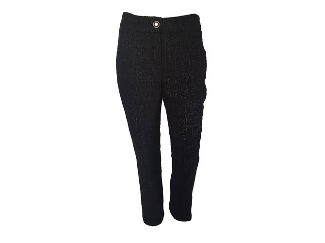Chanel Pants, leggings Prune Cotton  ref.48472