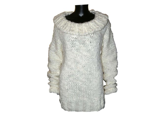 Dolce & Gabbana Knitwear Eggshell Wool Acrylic  ref.48534