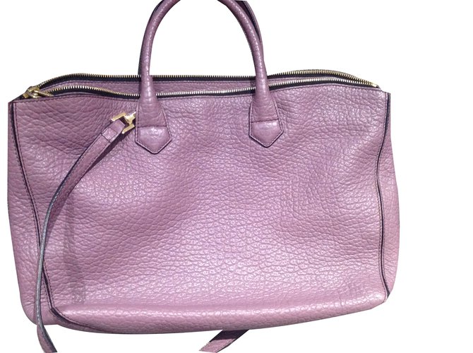 Burberry Sacs à main Cuir Violet  ref.48539