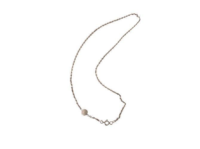Hermès Necklaces Silvery Silver  ref.48551