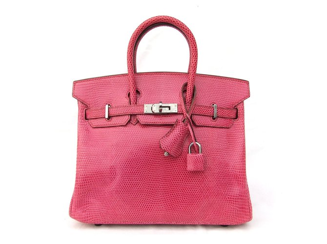 Hermès HERMES BIRKIN 25 Pink Exotisches Leder  ref.48556