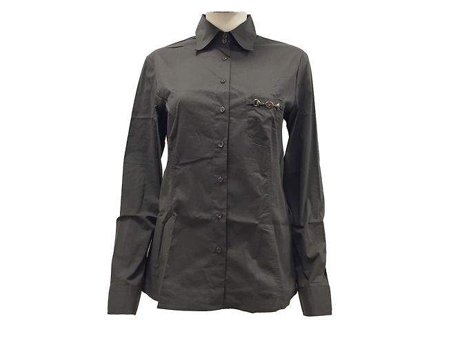 Camisa Trussardi Jeans de algodón gris antracita