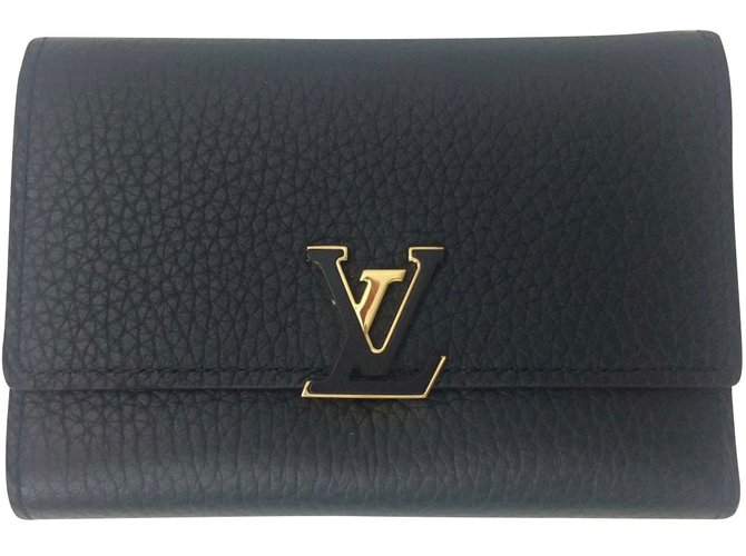Louis Vuitton Wallets Capucines Black Pink Leather  ref.48679