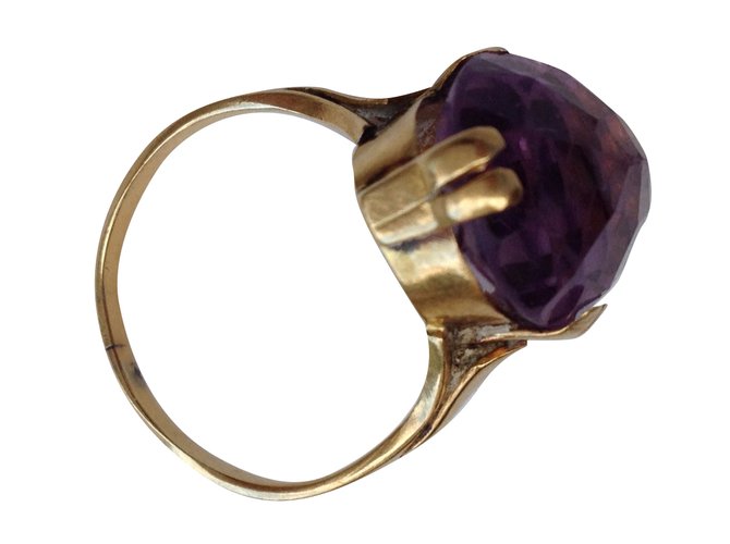 Autre Marque anillo Púrpura Oro amarillo  ref.48735
